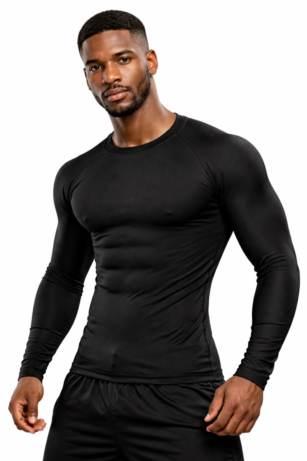 T-shirt noir à manches longues